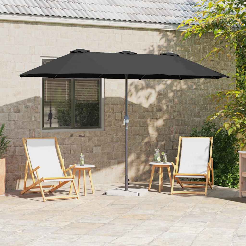 vidaXL Garten-Sonnenschirm Sand 370 x 197 x 239 cm
