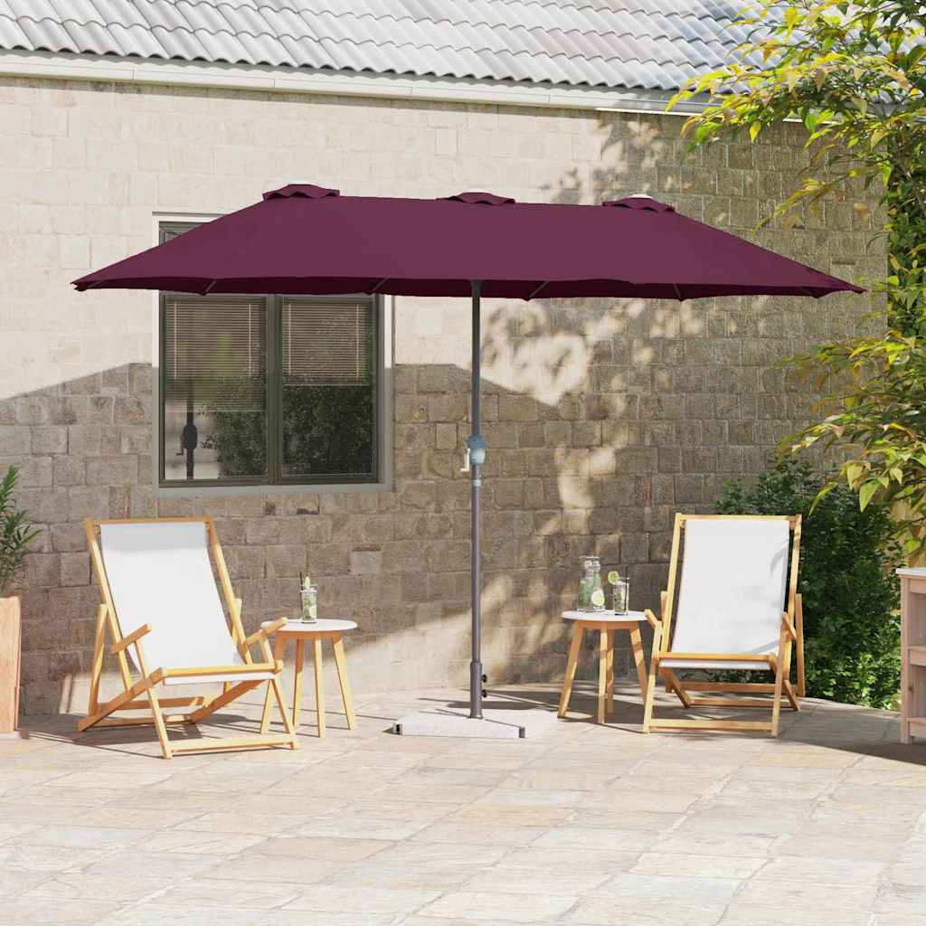 vidaXL Garten-Sonnenschirm Sand 370 x 197 x 239 cm