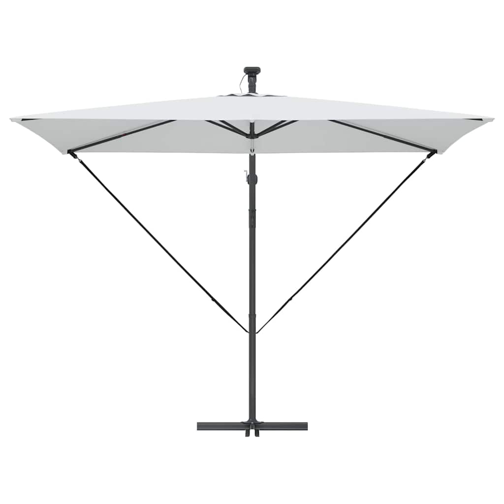 vidaXL Sonnenschirm Sand 294 x 200 x 270 cm Polyester und Aluminium