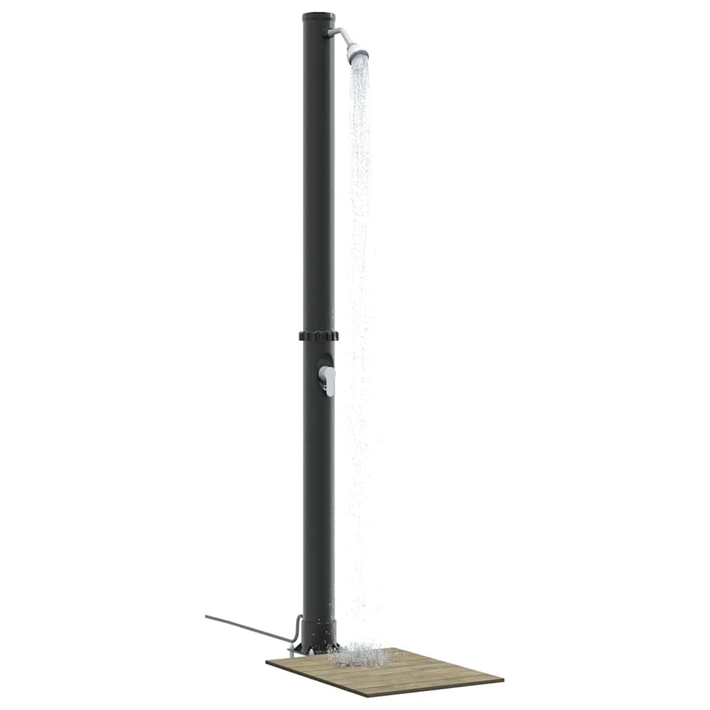 vidaXL Außen Solardusche Schwarz 217 cm PVC und Aluminium