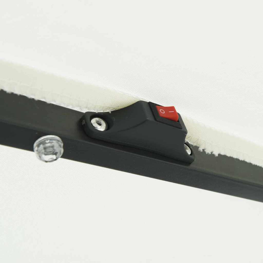 vidaXL Garten-Sonnenschirm Sand und Anthrazit 395 x 395 x 245 cm