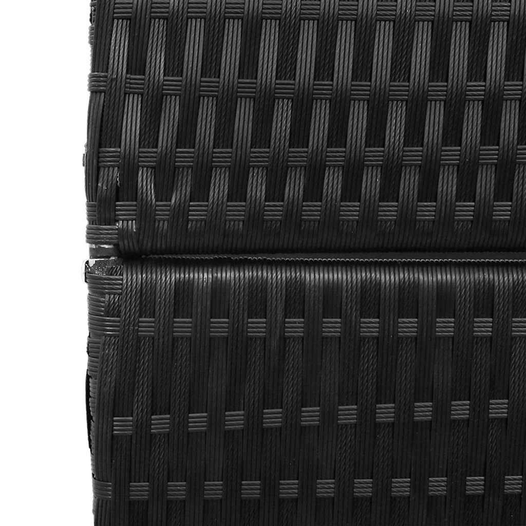 vidaXL Raumteiler Schwarz 146 x 180 cm Poly-Rattan