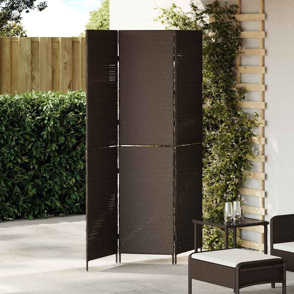 vidaXL Raumteiler Schwarz 146 x 180 cm Poly-Rattan
