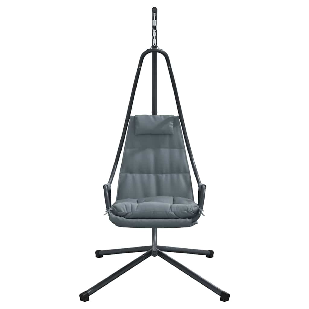 vidaXL Hängendes Ei-Stuhl Anthrazit 94 x 107 x 196,5 cm Stahl