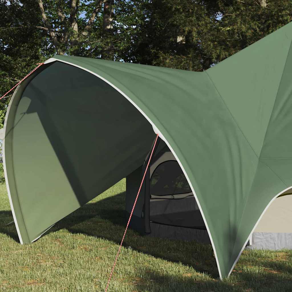 Teepee Zelt mit Dach Grün und Grau 600 x 600 x 347 cm