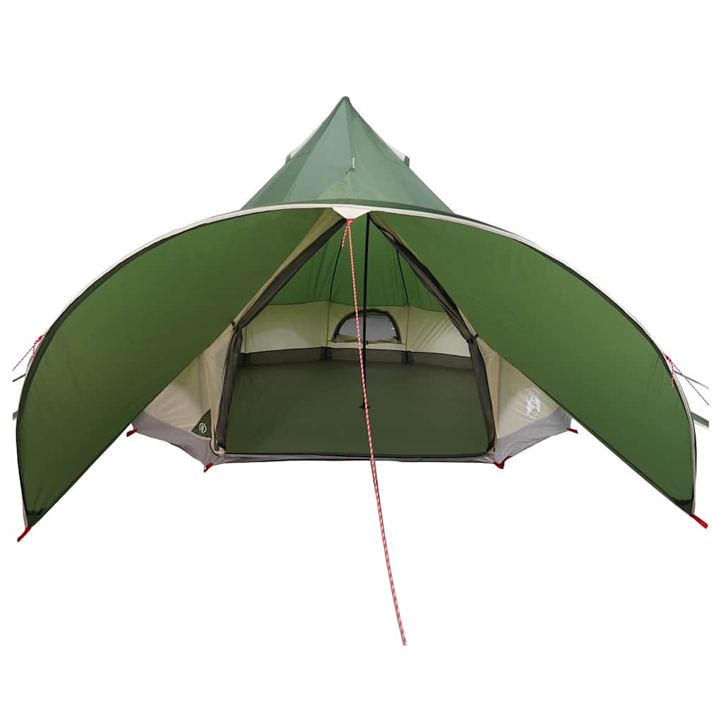 Teepee Zelt mit Dach Grün und Grau 600 x 600 x 347 cm