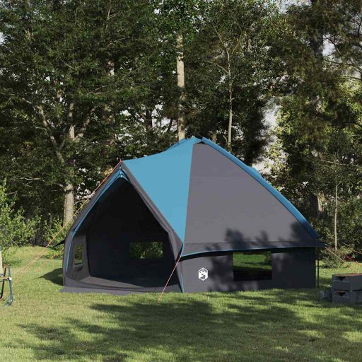 Teepee Zelt mit Dach Grün und Weiß 490 x 410 x 210 cm