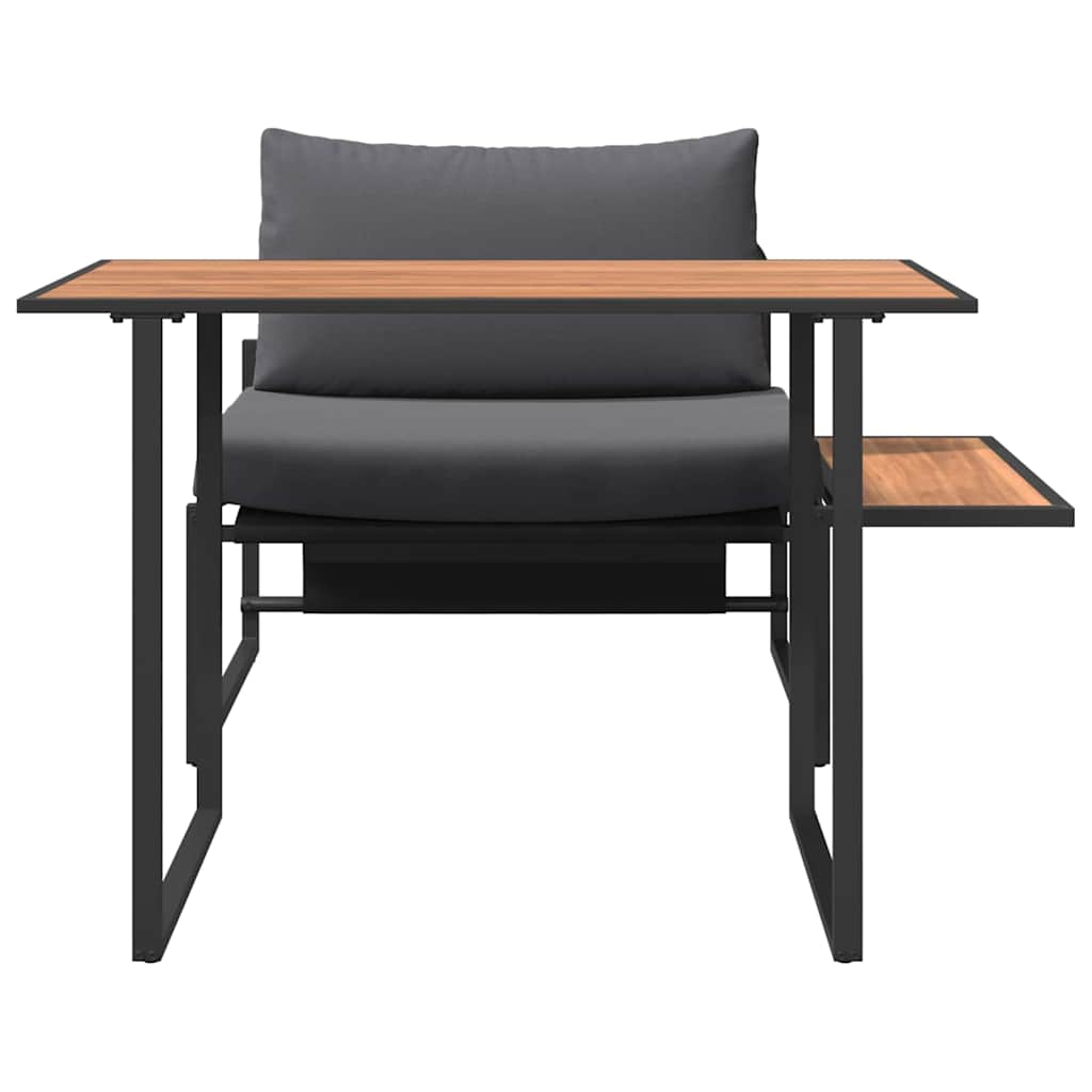 vidaXL Outdoor-Stahl-Sitzmöbel 2 pcs Anthrazit Stahl