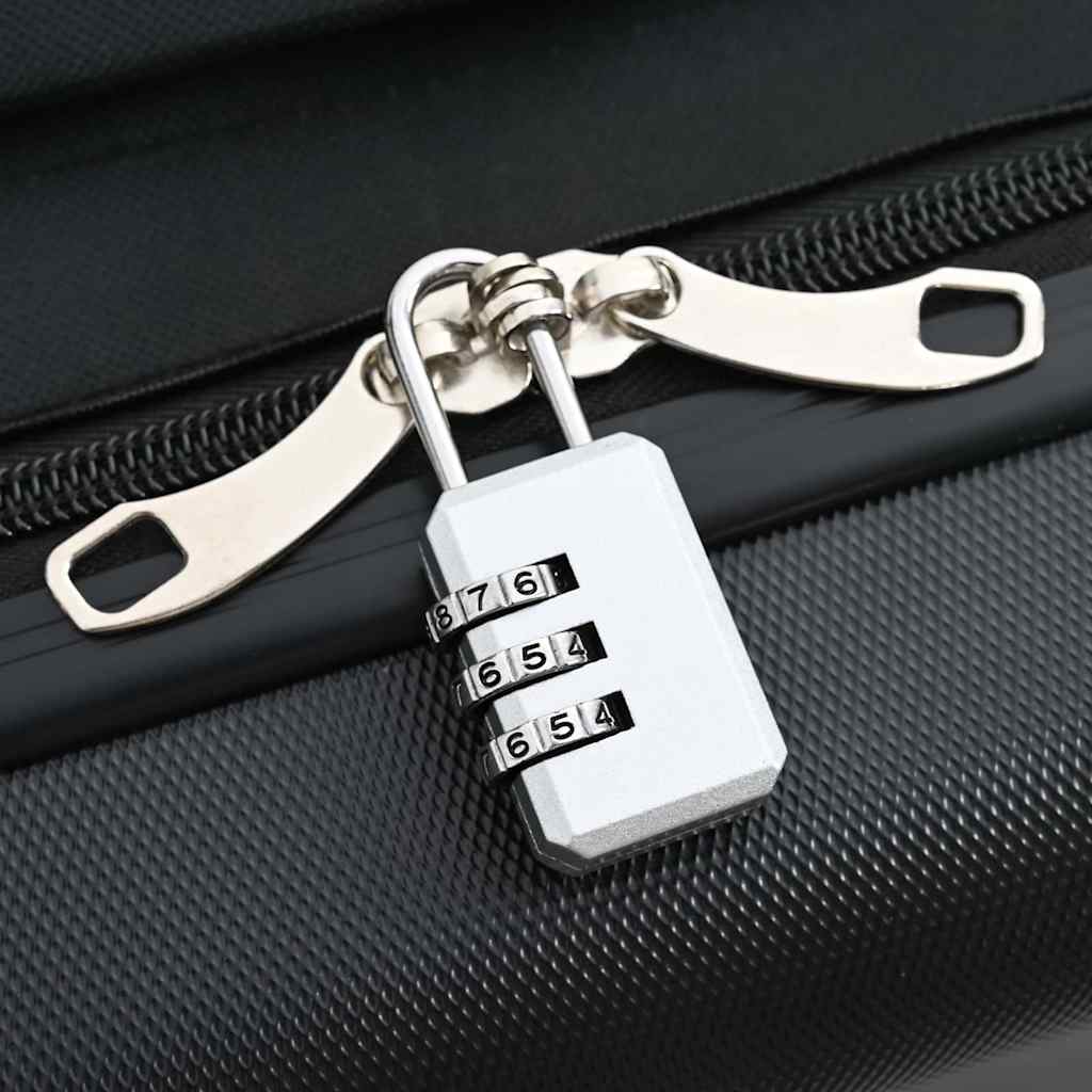 vidaXL Koffer mit Schloss Schwarz 34 x 23 x 55,5 cm ABS Kunststoff