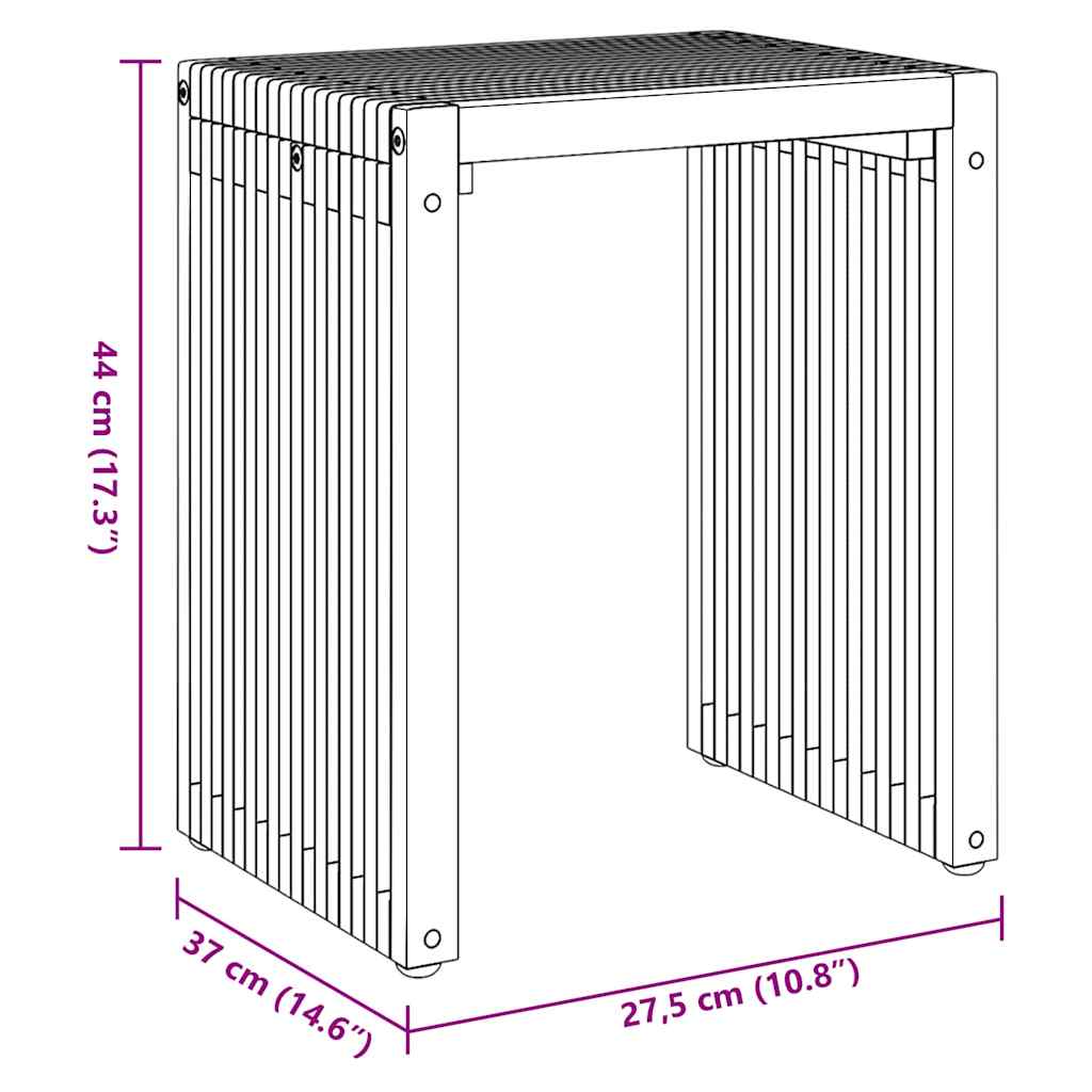 vidaXL Garten-Beistelltisch 3 pcs Braun 33 x 44,5 x 51 cm