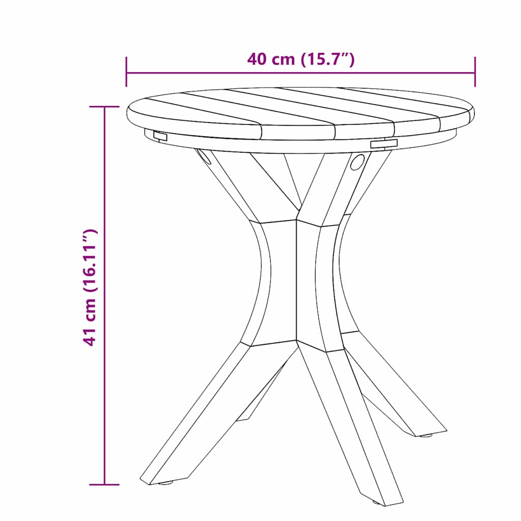 vidaXL Beistelltisch Braun 40 x 40 x 41 cm Massivholz Teak