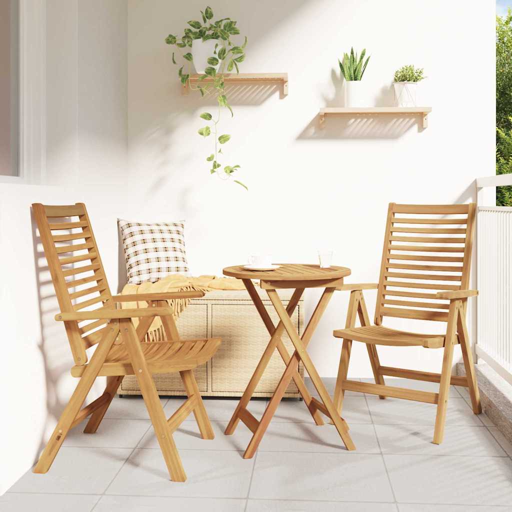 vidaXL Gartenstuhl 4 pcs Braun 52 x 64,5 x 108 cm Teak-Massivholz