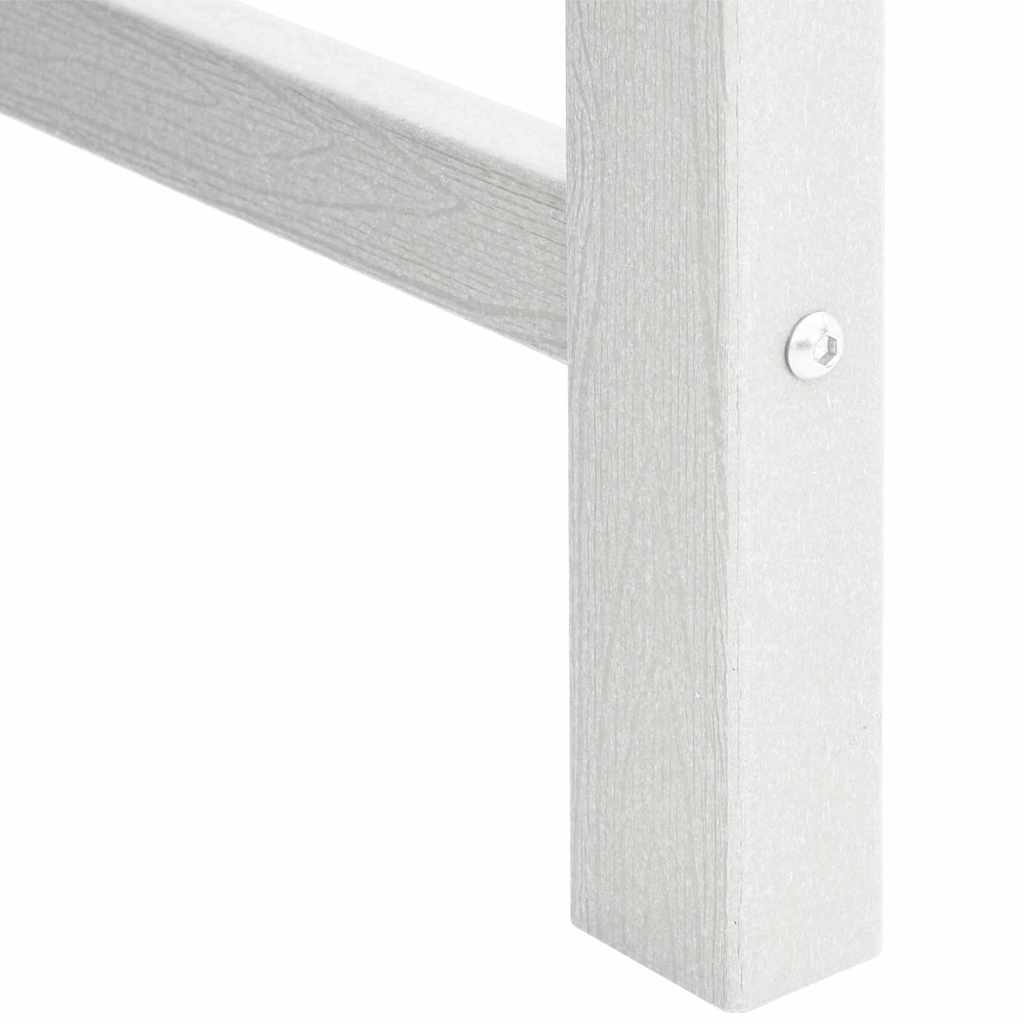 vidaXL Gartenbank Weiß 120 x 59 x 88 cm HDPE