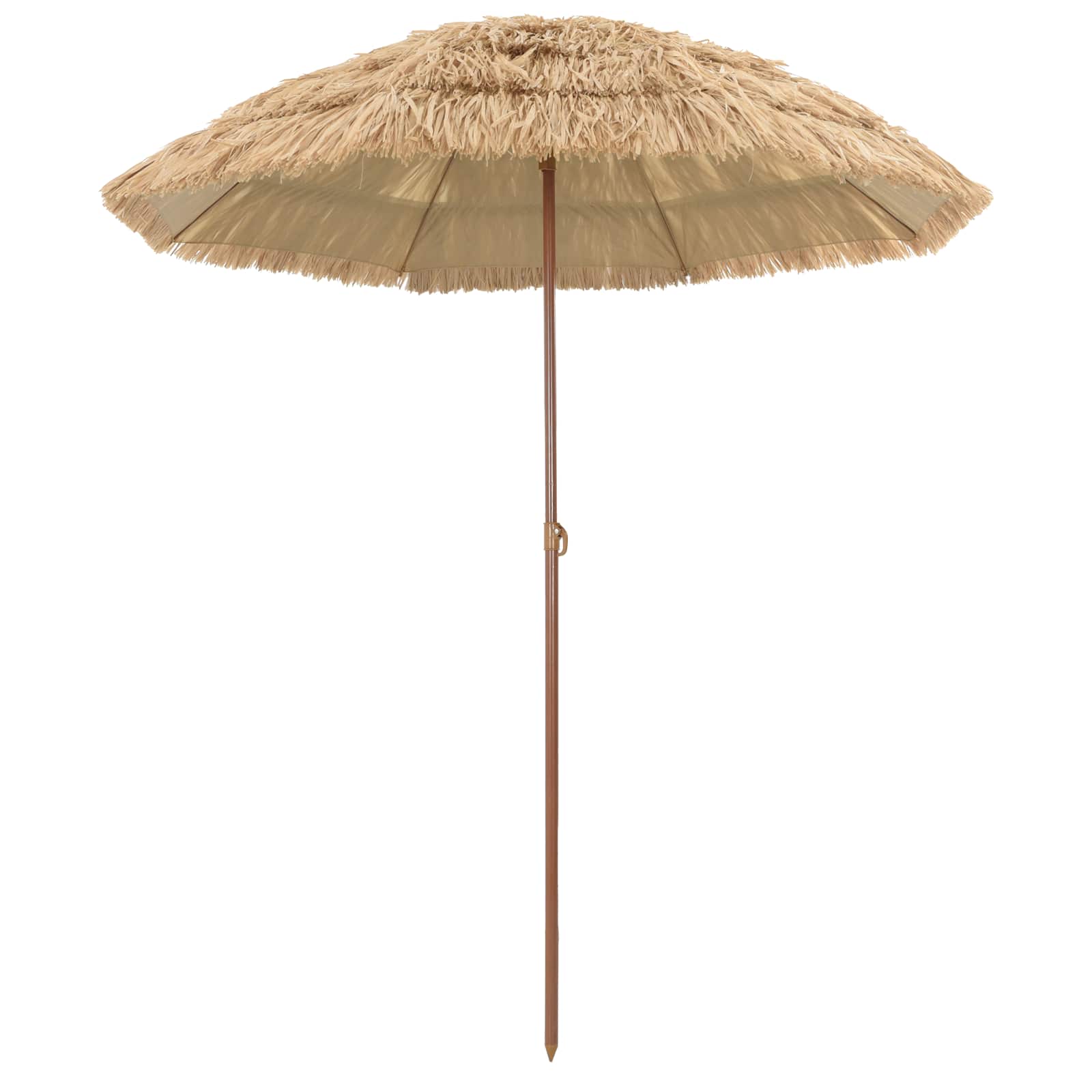 vidaXL Strandparasol Natur 255 x 255 x 255 cm Polyester und Stahl