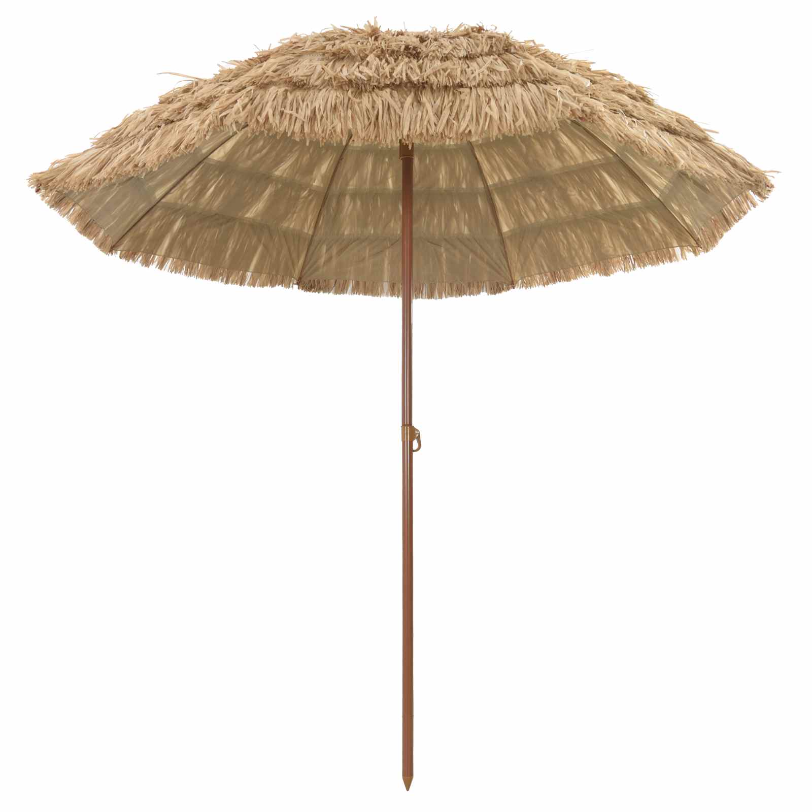 vidaXL Strandparasol Natur 255 x 255 x 255 cm Polyester und Stahl