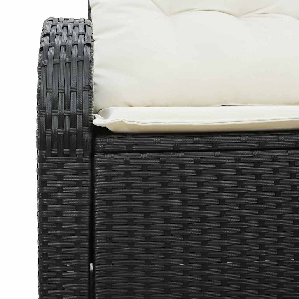 vidaXL Gartensofa Schwarz 124 x 62 x 69cm Poly-Rattan