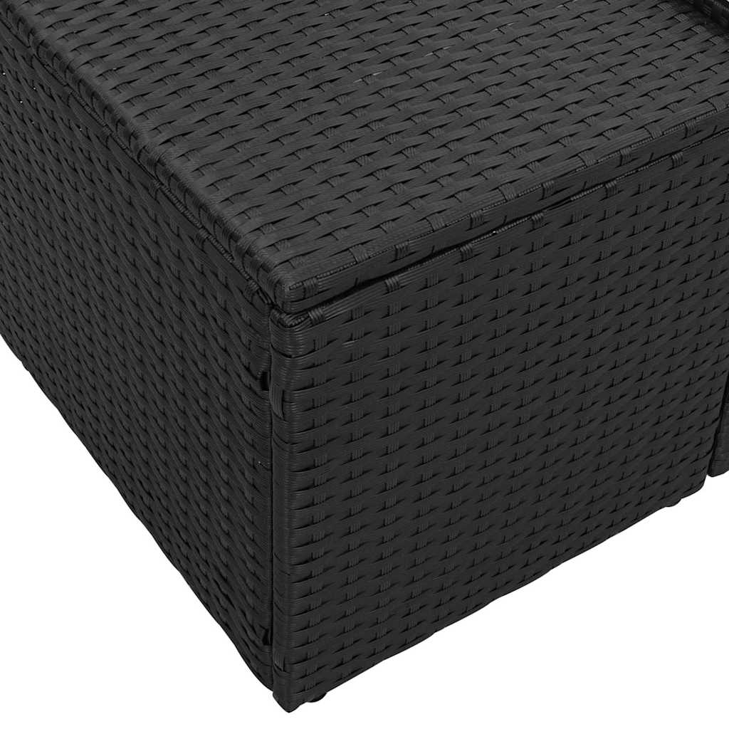 vidaXL Gartensofa Schwarz 123 x 62 x 69cm Poly-Rattan