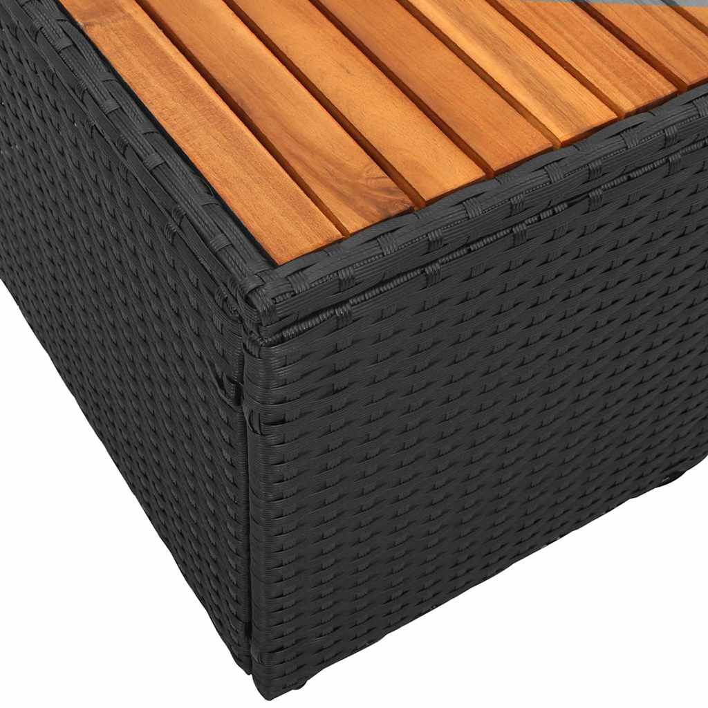 vidaXL Gartensofa Schwarz 184 x 62 x 85cm Poly-Rattan