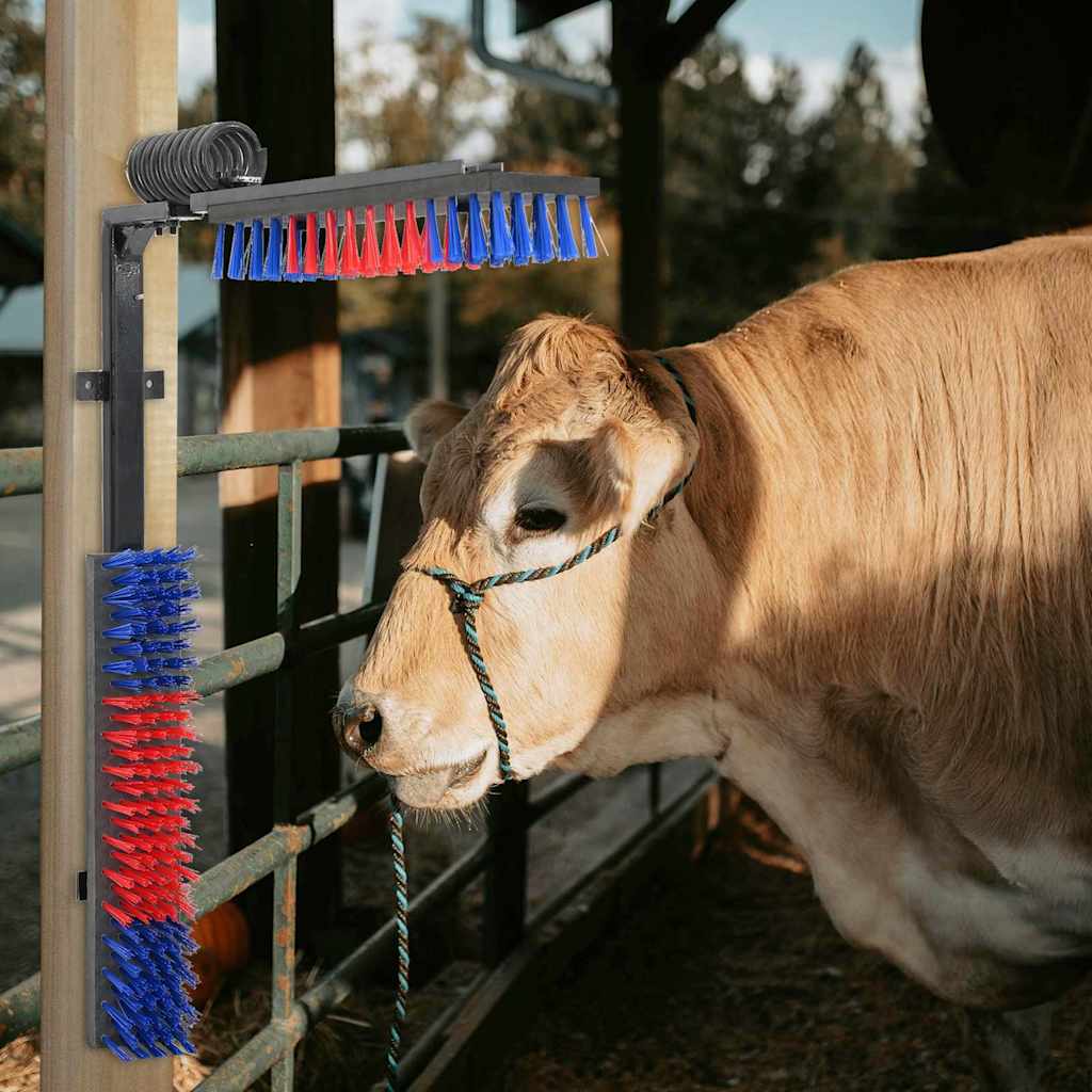 vidaXL Kühbürste Verstellbar Schwarz und Weiß 84 x 10 x 91 cm PVC