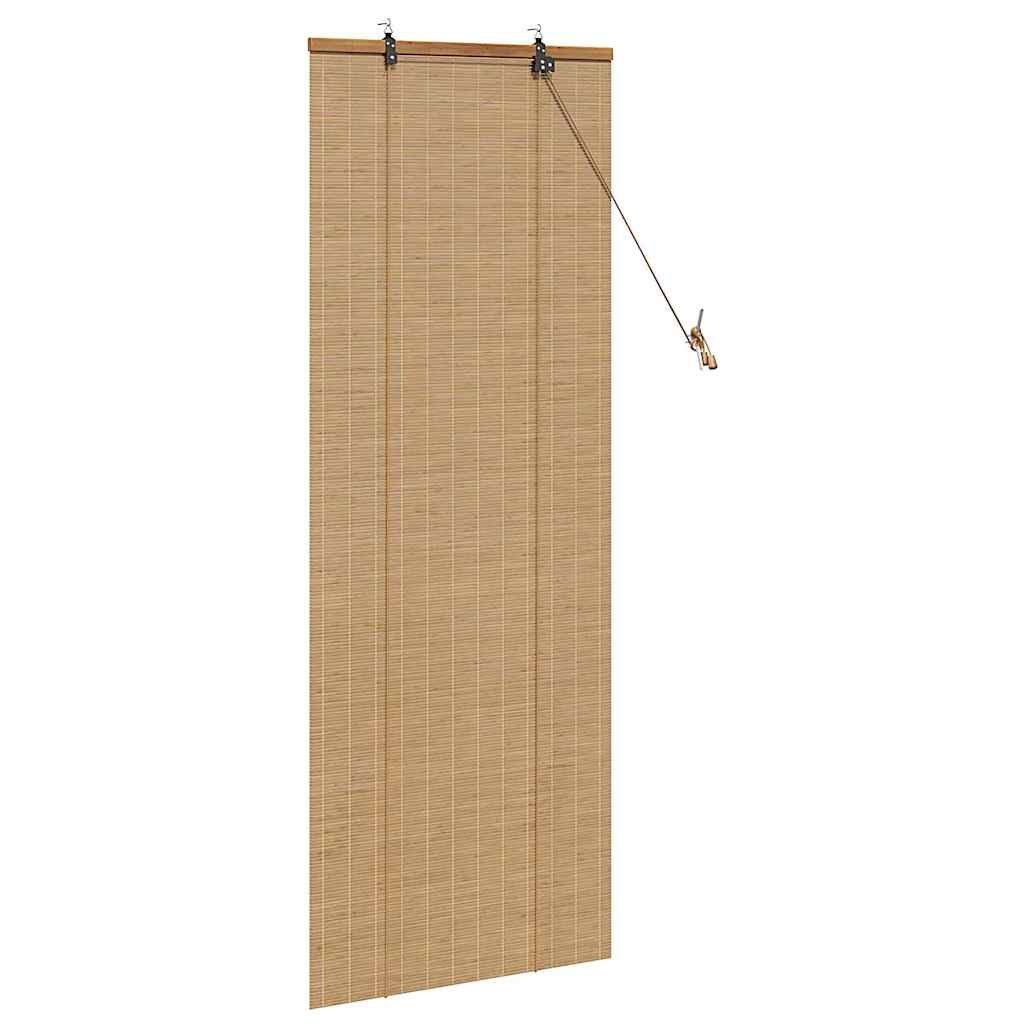 vidaXL Rollo mit Vorhängen Braun 60 x 160 cm Bambus