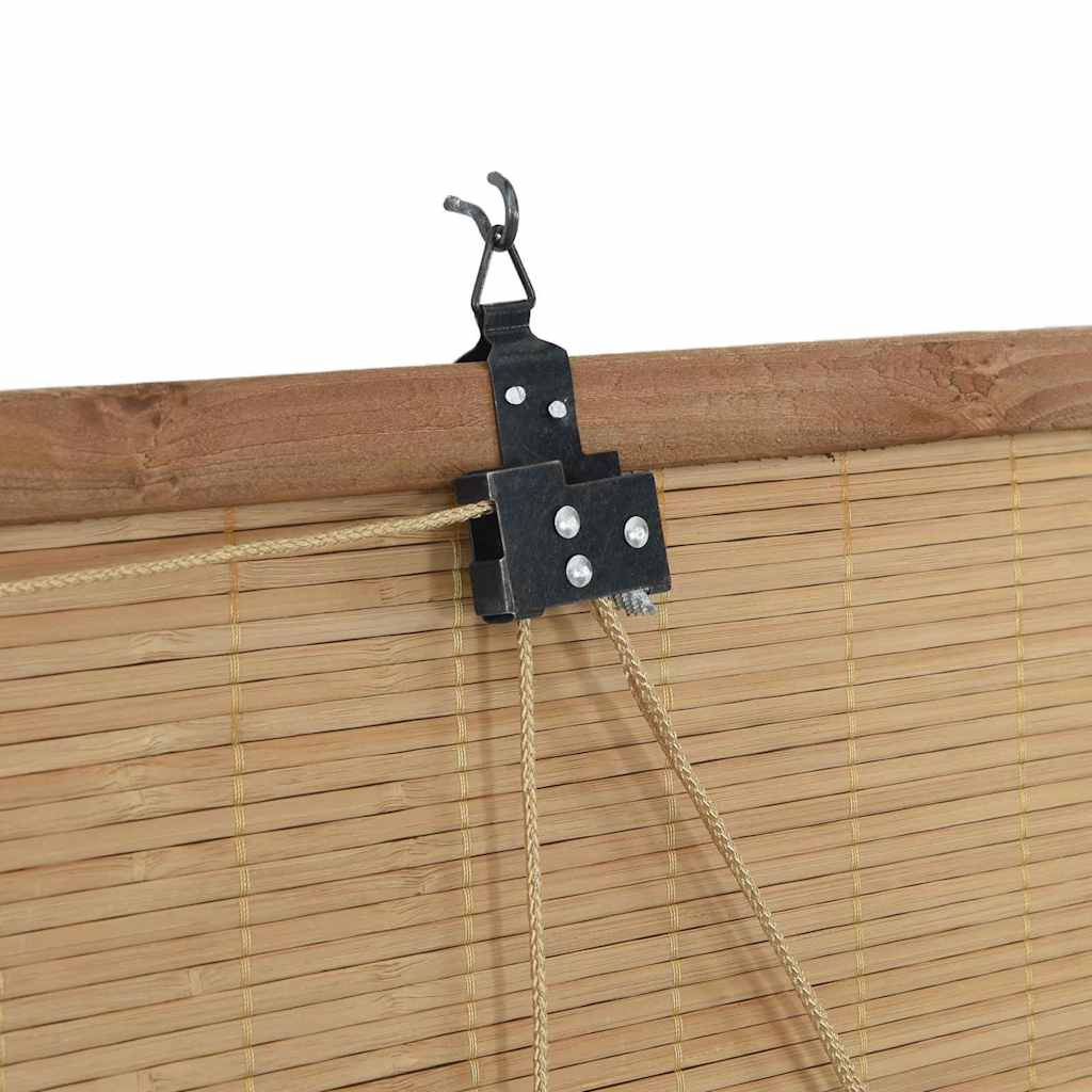 vidaXL Rollo mit Vorhängen Braun 60 x 160 cm Bambus