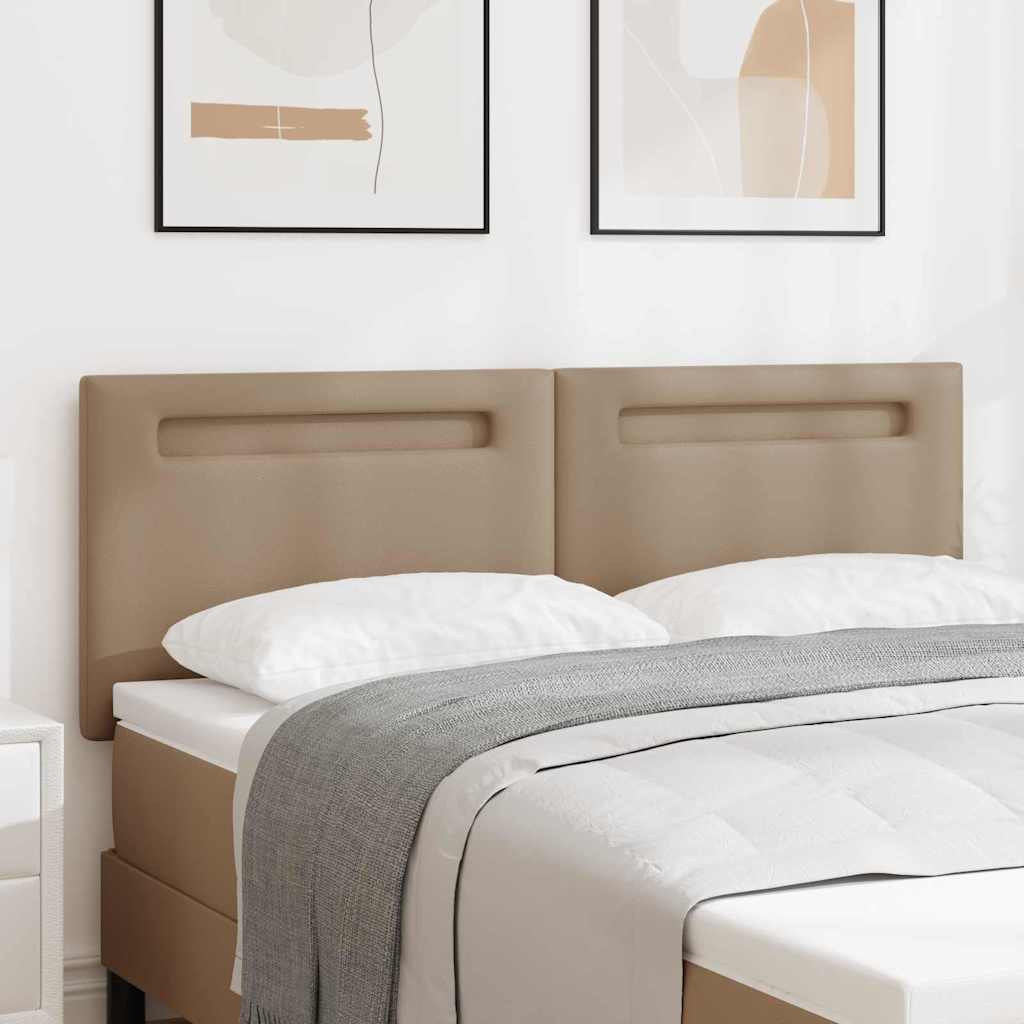 vidaXL LED Kopfteil Schwarz 90 cm Kunstleder