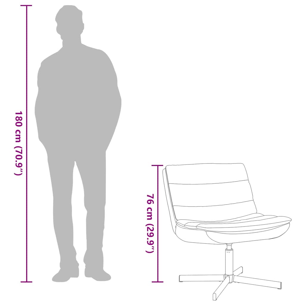 vidaXL Drehstuhl Schwarz 63 x 75 x 76 cm PU