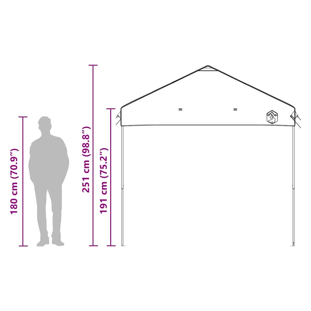 vidaXL Pavillon-Zelt Blau 290 x 290 x 251 cm Stoff