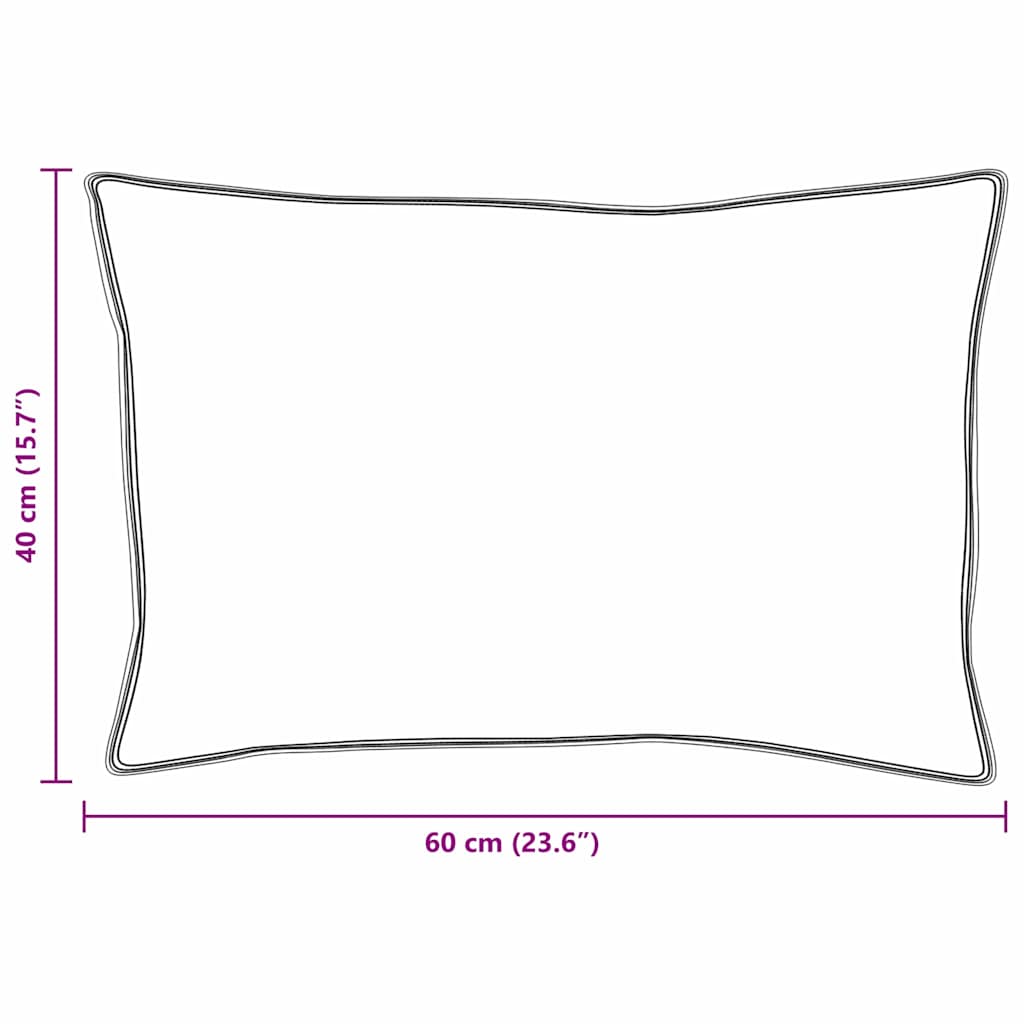 vidaXL Kopfkissen mit Kissen Weiß 40 x 60 cm Baumwolle