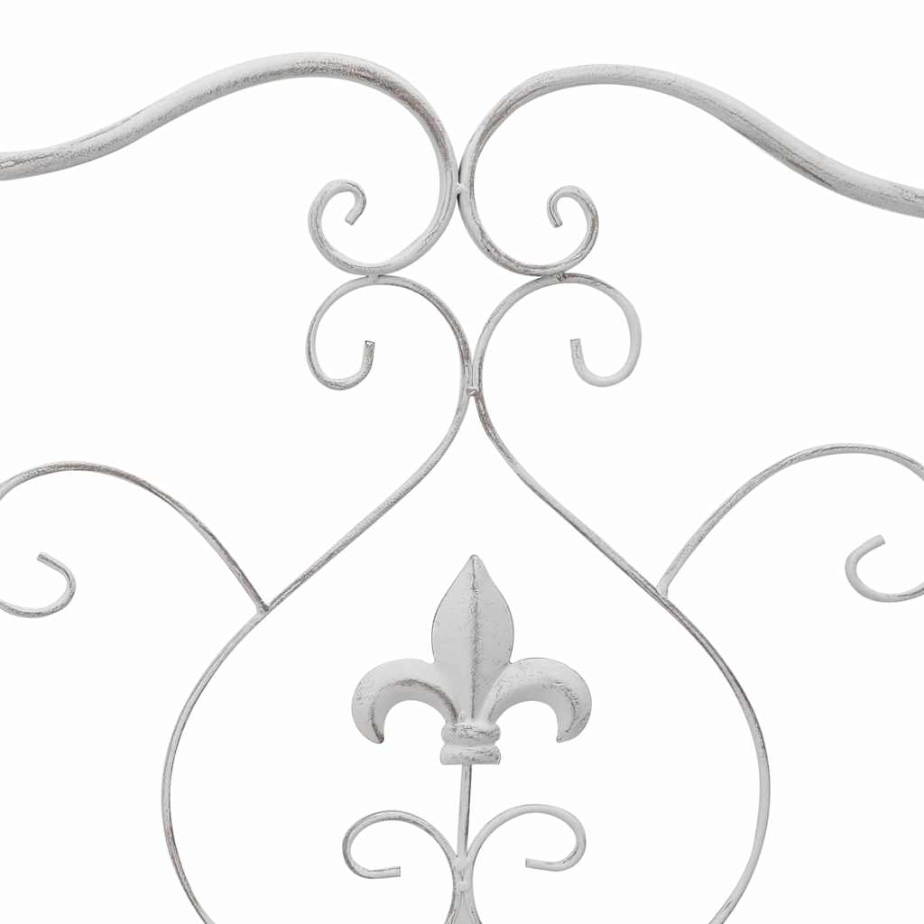 vidaXL Gartenbank Antik Weiß 104 x 54 x 93 cm Stahl