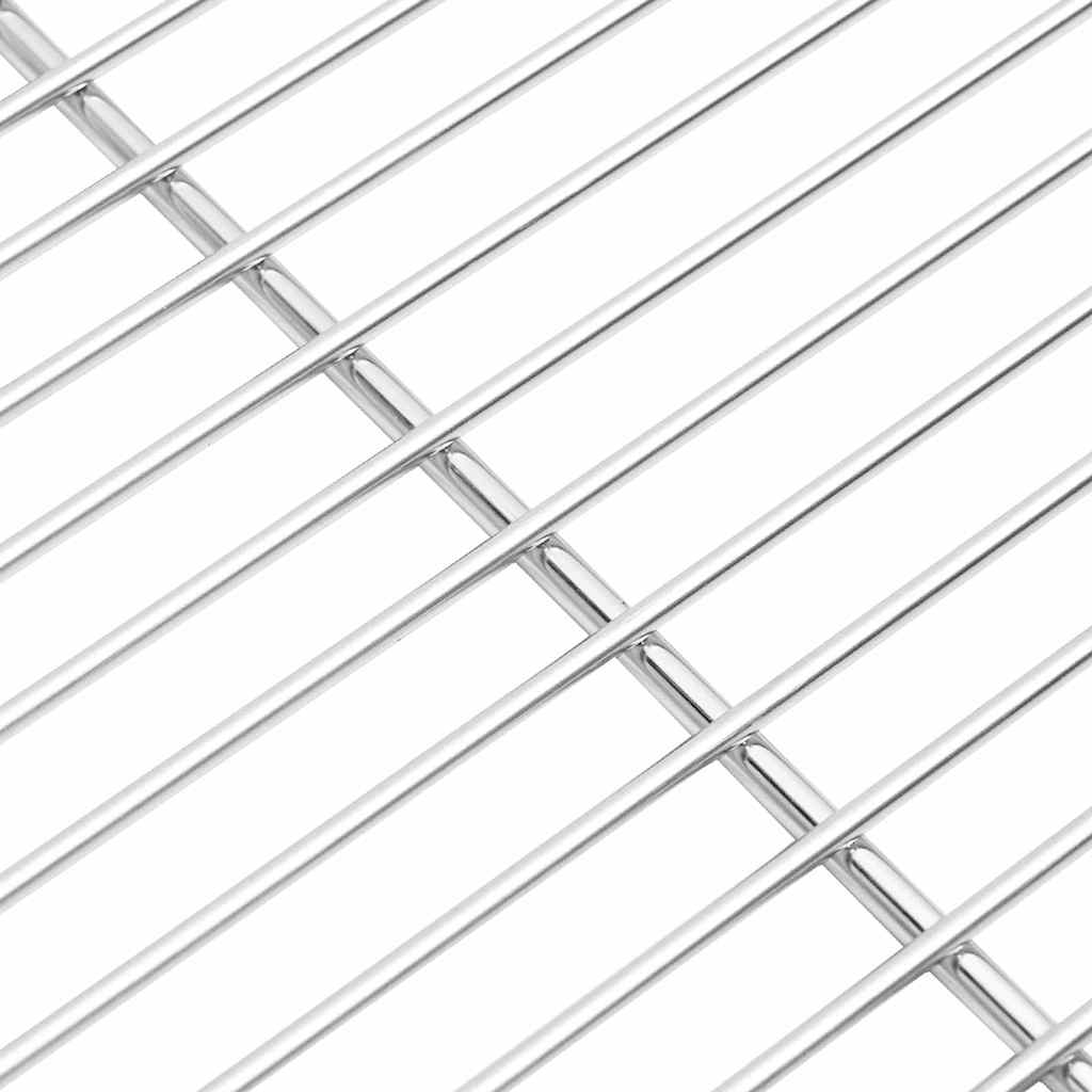 vidaXL Grillrost Silber 40 x 30 cm Edelstahl