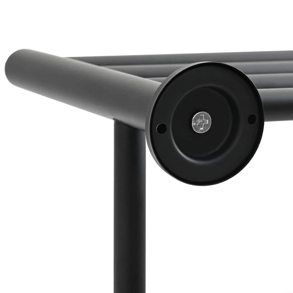 vidaXL Handtuchhalter Schwarz 61 x 23 x 17 cm Edelstahl