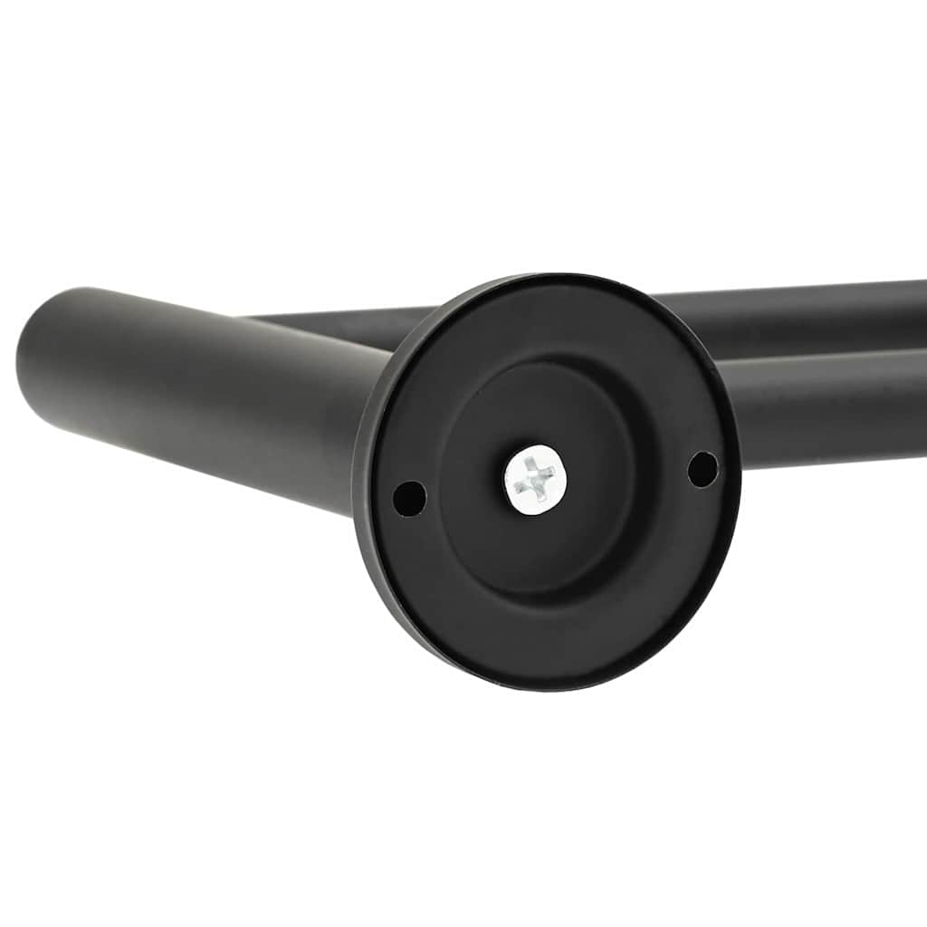 vidaXL Handtuchhalter Schwarz 61 x 14,5 x 5 cm Edelstahl