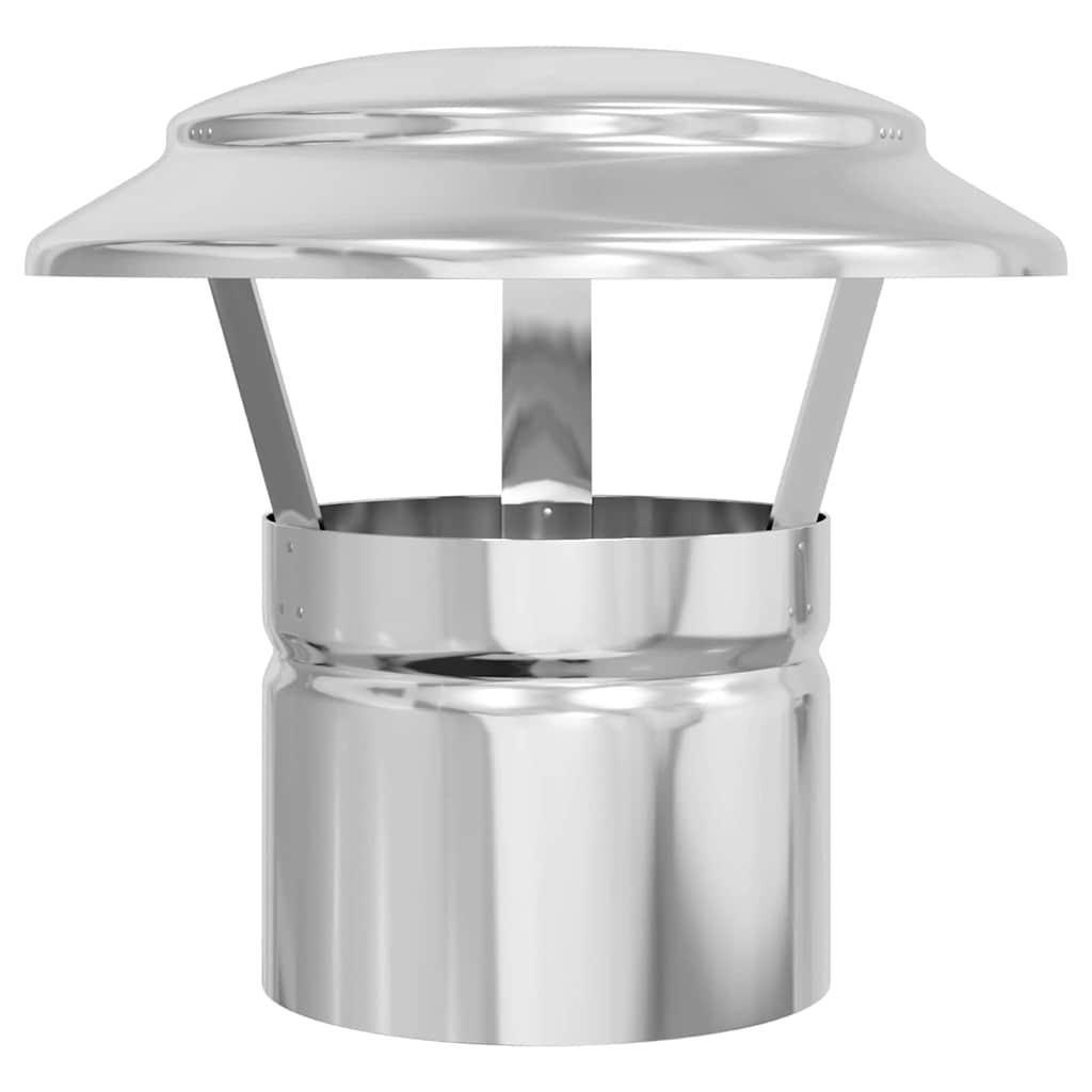 vidaXL Regenabdeckung Schornstein Silber 20 x 20 x 18 cm Edelstahl