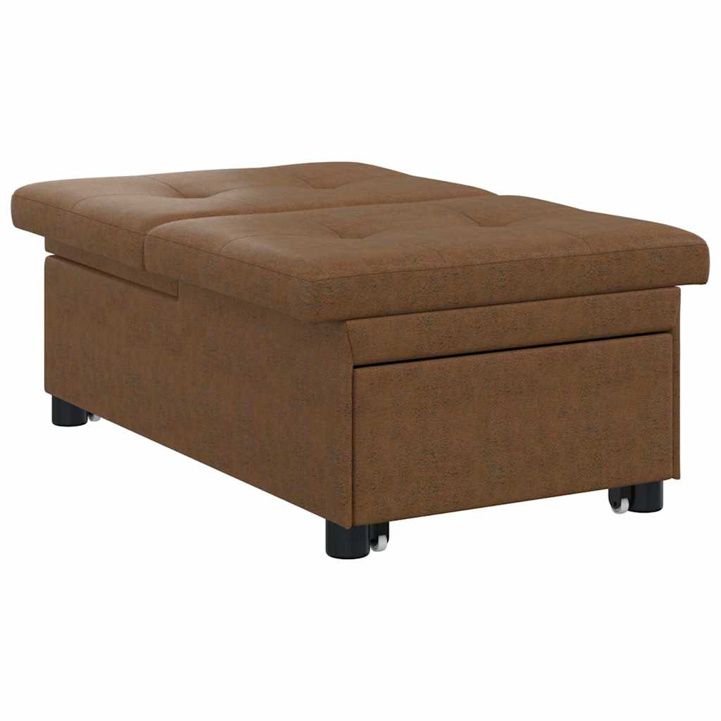 vidaXL Schlafsofa Braun 194 x 67 x 82 cm Huahua Stoff