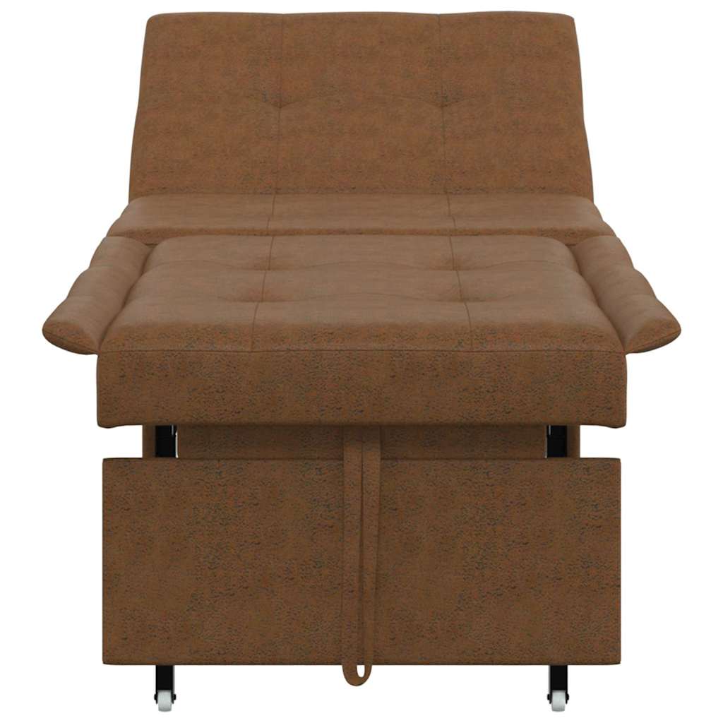vidaXL Schlafsofa Braun 194 x 67 x 82 cm Huahua Stoff
