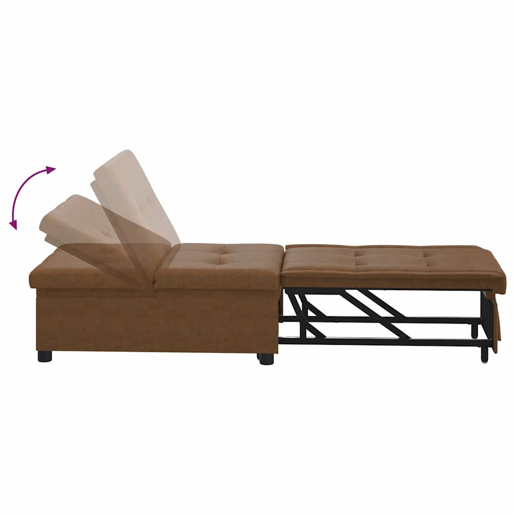 vidaXL Schlafsofa Braun 194 x 67 x 82 cm Huahua Stoff