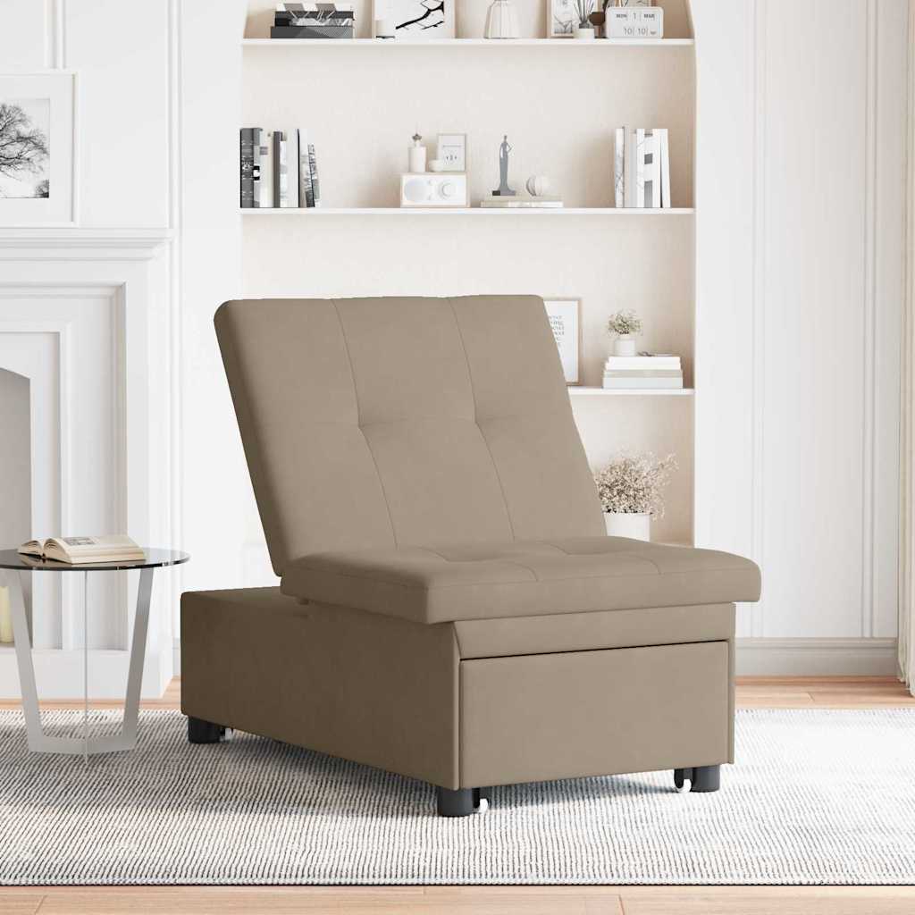 vidaXL Schlafsofa Taupe 194 x 67 x 82 cm Mikrofaser