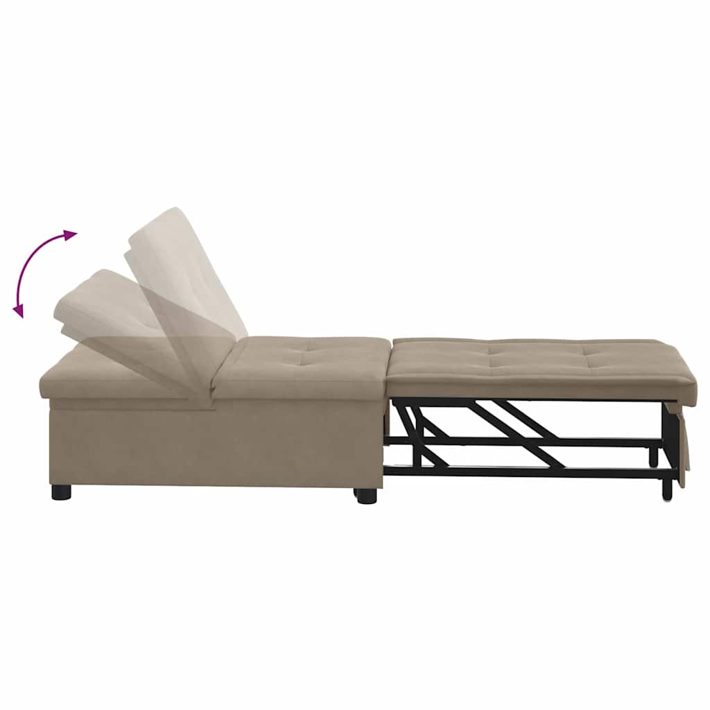 vidaXL Schlafsofa Taupe 194 x 67 x 82 cm Mikrofaser