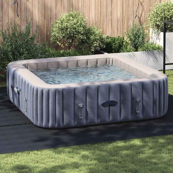 vidaXL Bodenfolie für Pools Hellgrau 274 x 274 cm Vliesstoff