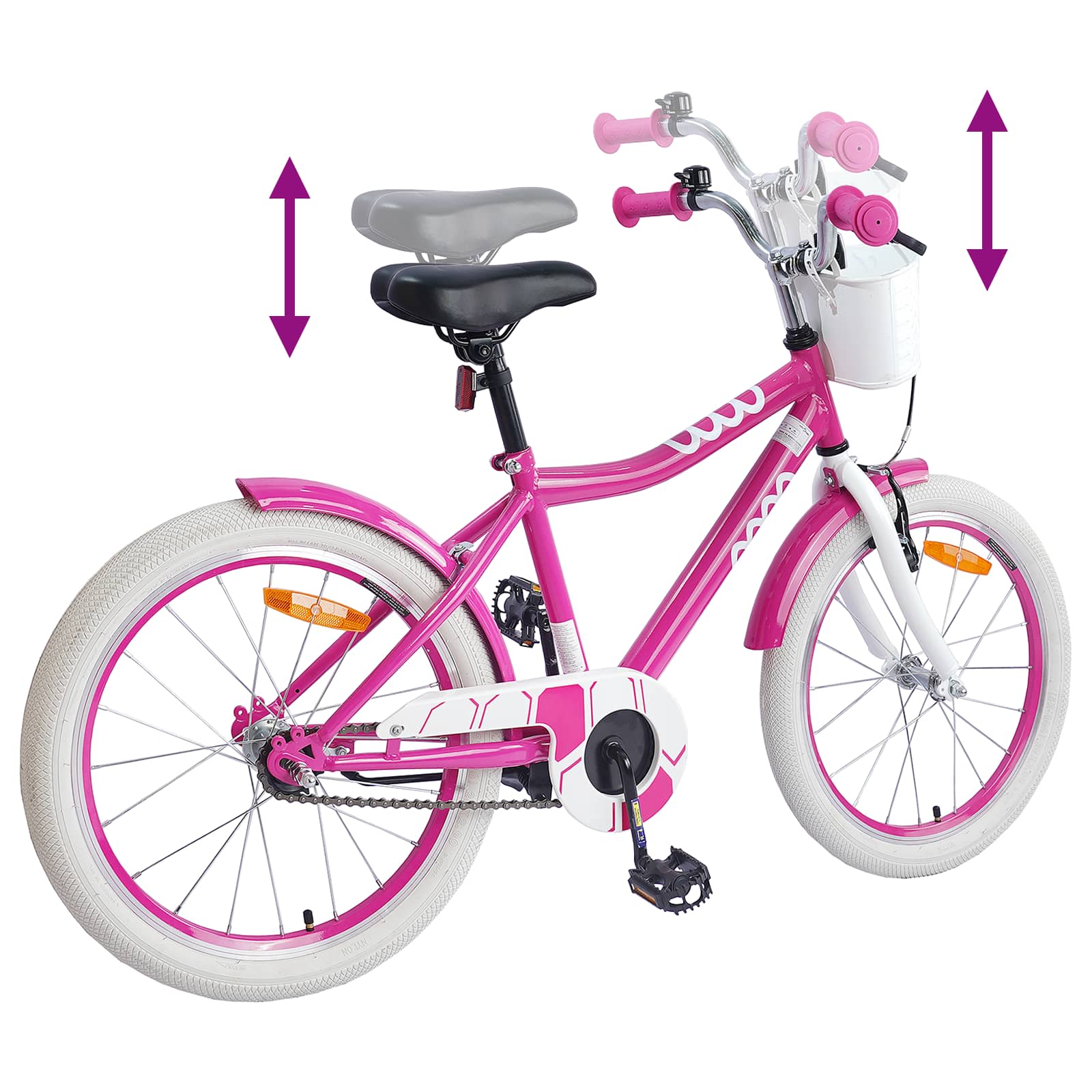 vidaXL Kinderfahrrad 20 Zoll für 6-11 Jahre alt Rosa