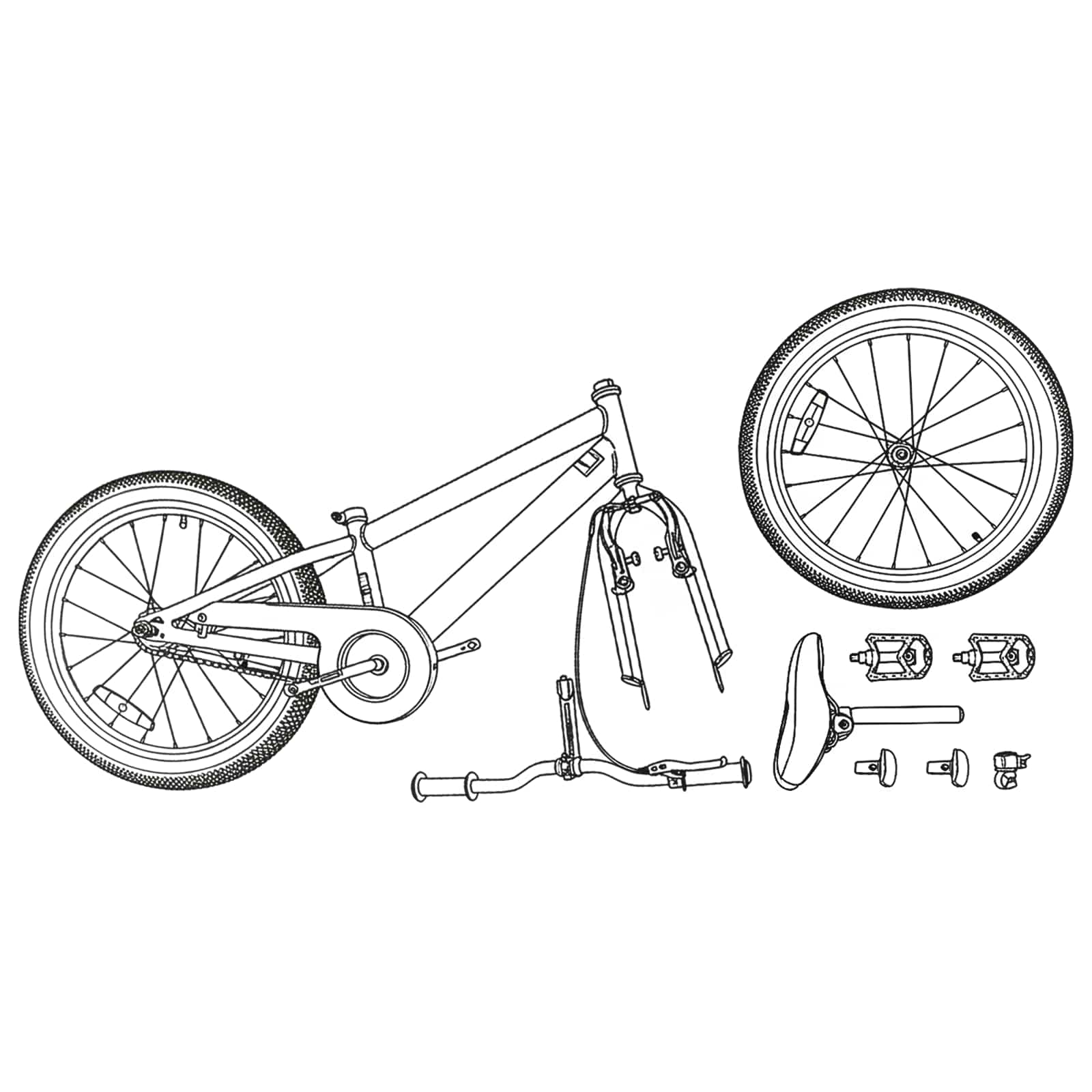 vidaXL Mountainbike 20 Zoll 6-Speed für 5-8 Jahre alt Weiß