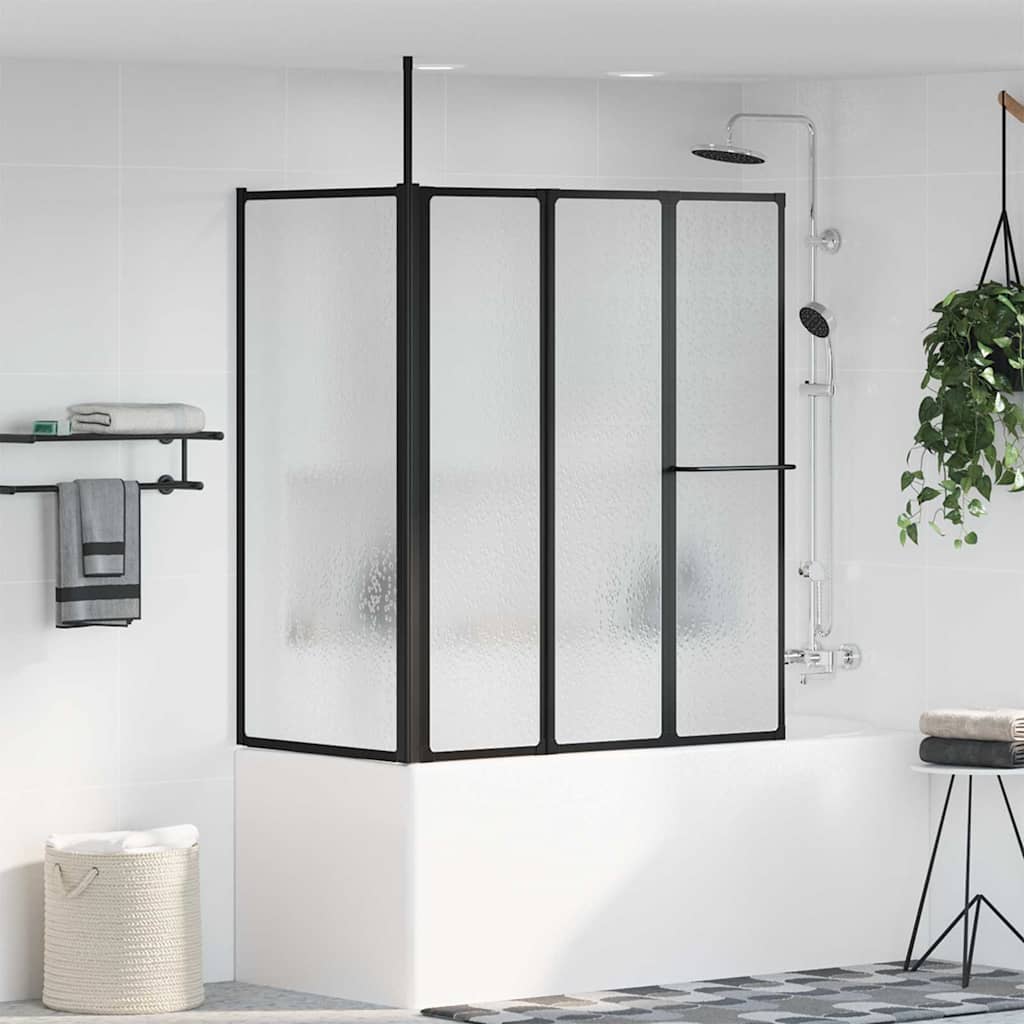 vidaXL Duschwand Weiß Aluminium