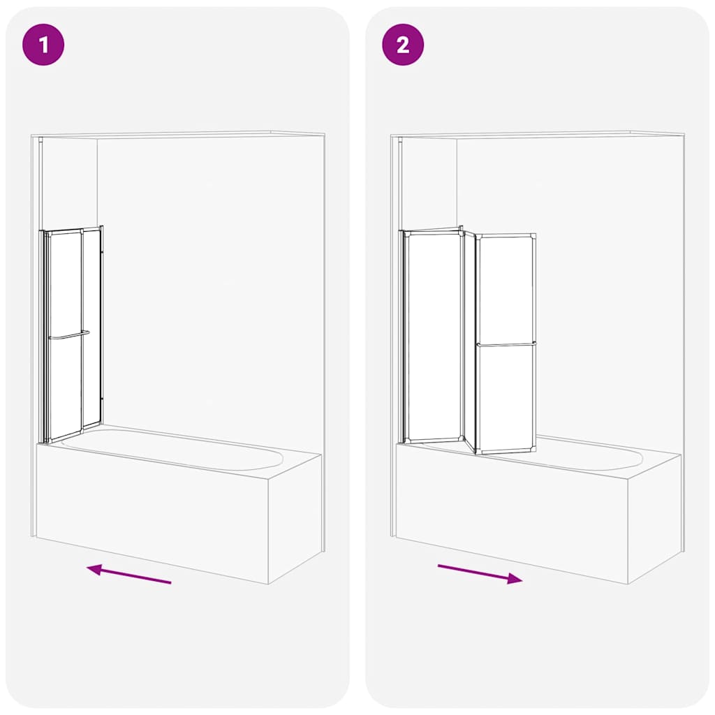 vidaXL Duschwand Weiß Aluminium