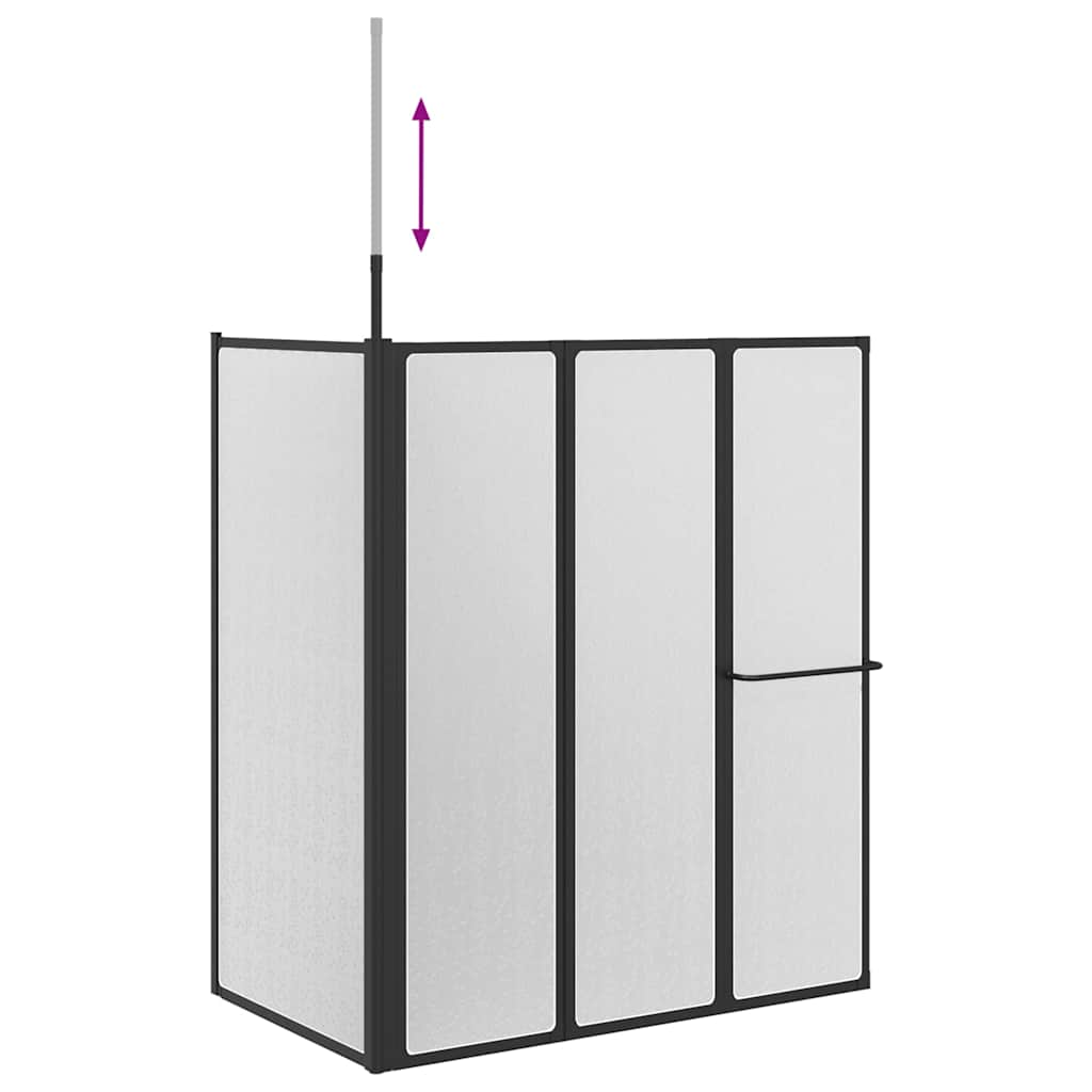 vidaXL Duschwand Weiß Aluminium