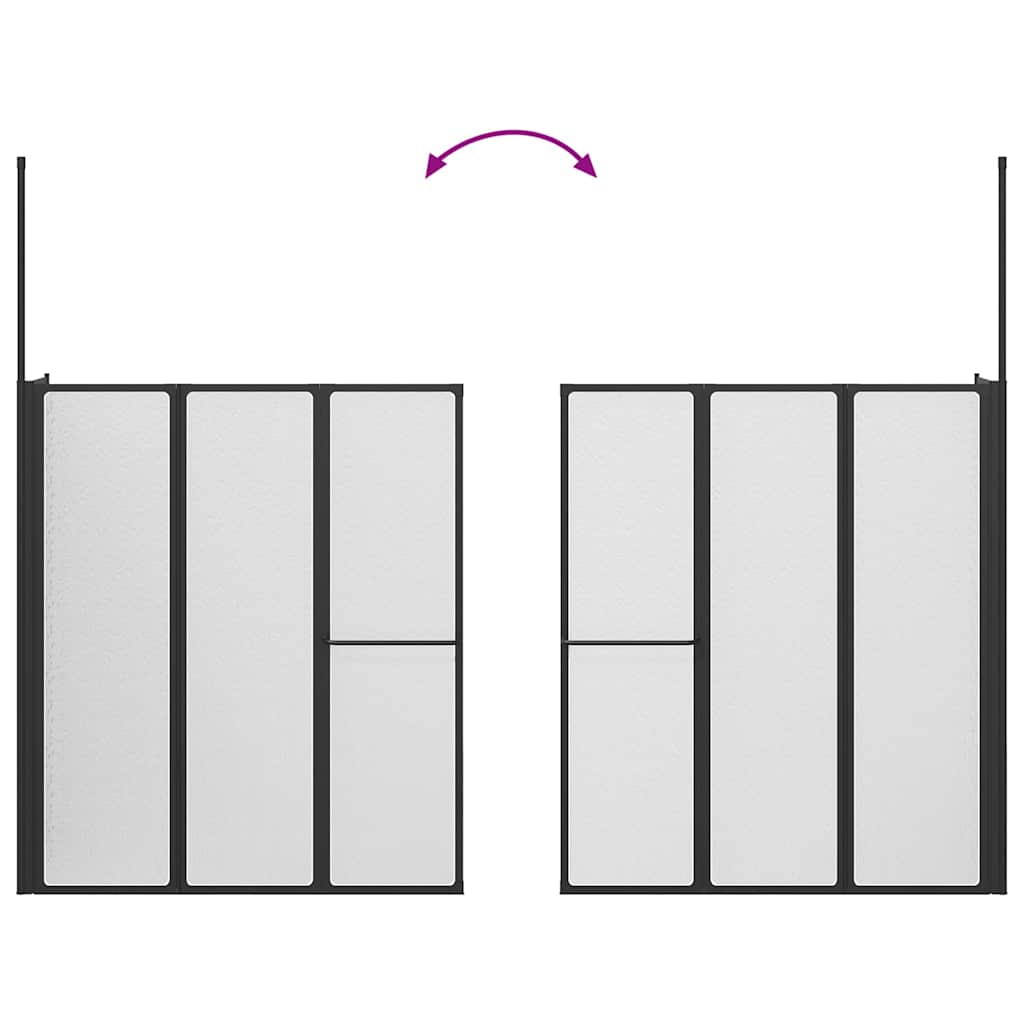 vidaXL Duschwand Weiß Aluminium