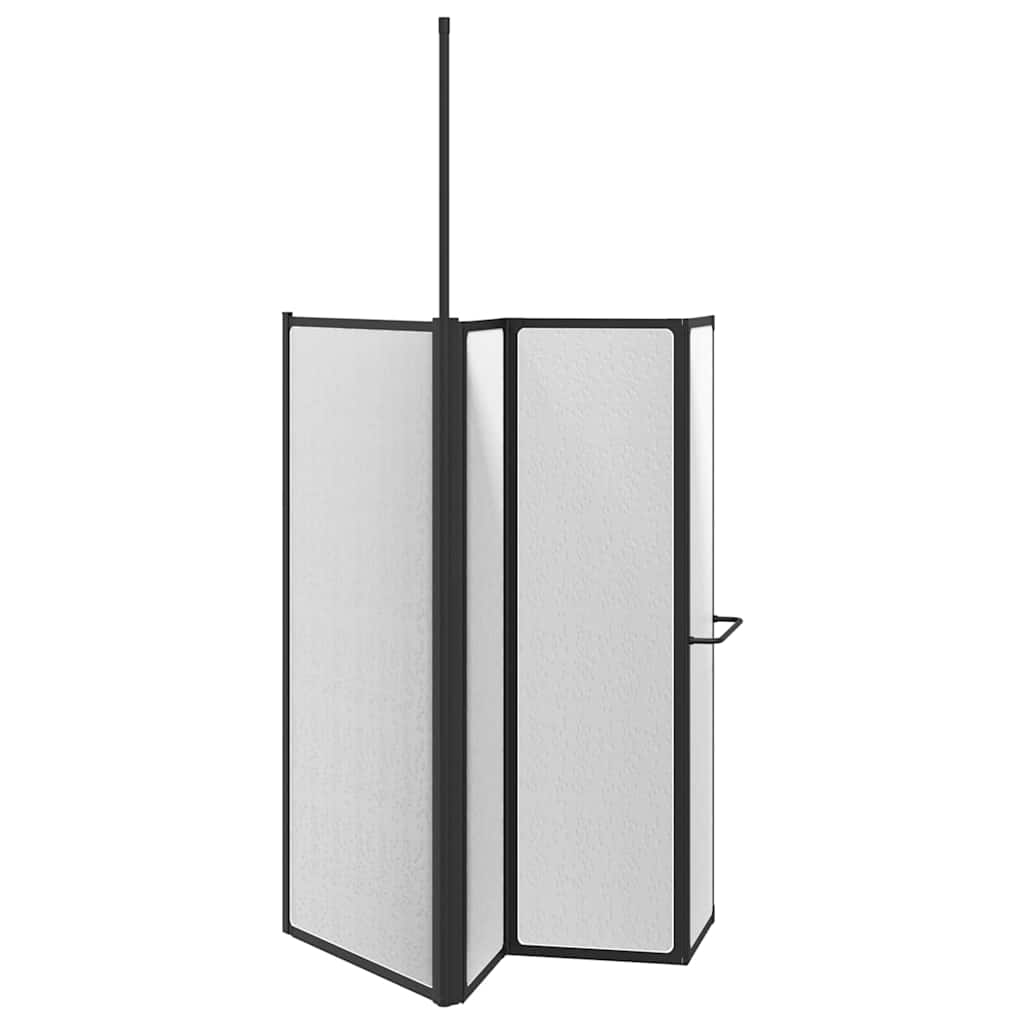 vidaXL Duschwand Weiß Aluminium