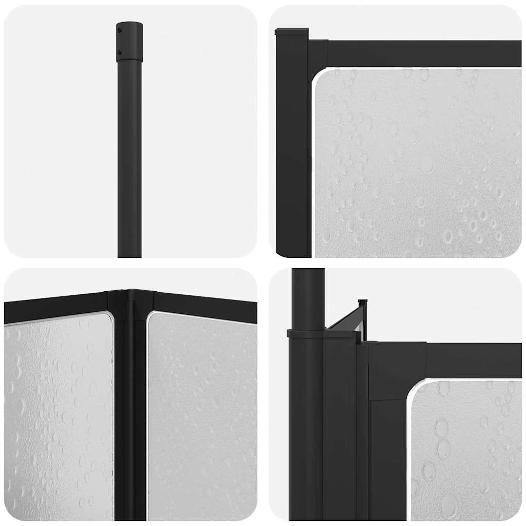 vidaXL Duschwand Weiß Aluminium