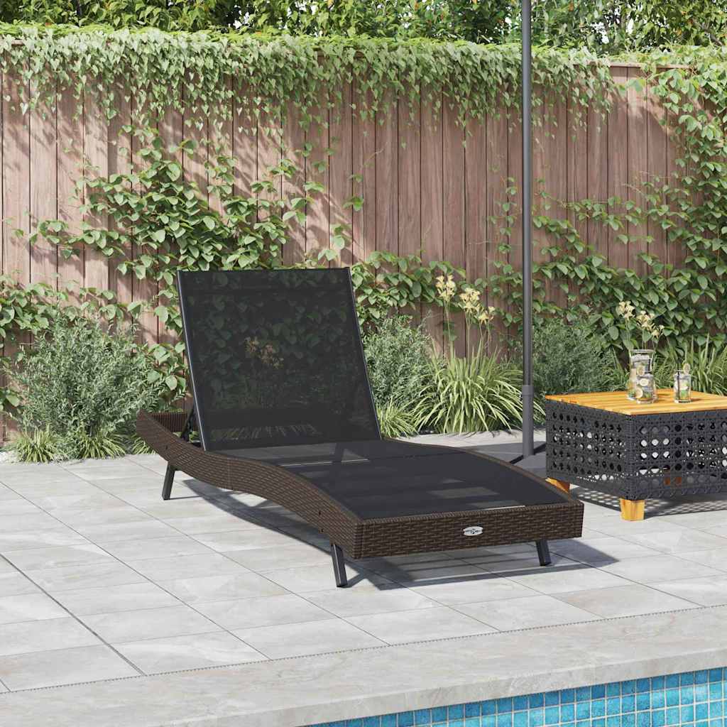 vidaXL Sonnenliege 197 x 70 x 82 cm Poly-Rattan