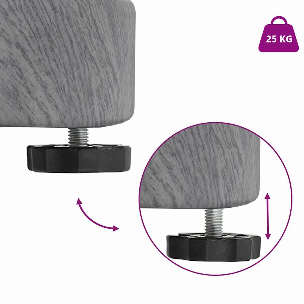 vidaXL Sonnenschirmständer Dunkelgrau Holzlook 48 x 48 x 32 cm